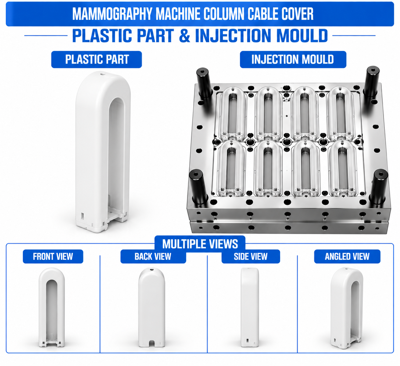 Mammography Machine Plastic Column Cable Cover Mould and Moulding Service